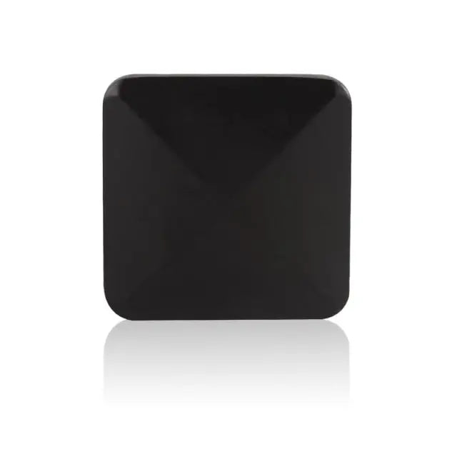 HexFlip fidget toy in sleek black metal with geometric pyramid design on white background - stress relief gadget
