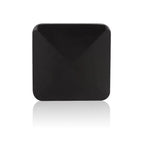HexFlip fidget toy in sleek black metal with geometric pyramid design on white background - stress relief gadget
