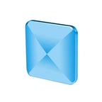 HexFlip fidget toy in bright blue, featuring a geometric square design with pyramid-like surface texture