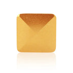 HexFlip fidget toy in gold metallic finish featuring square shape with pyramid-style raised center on reflective surface