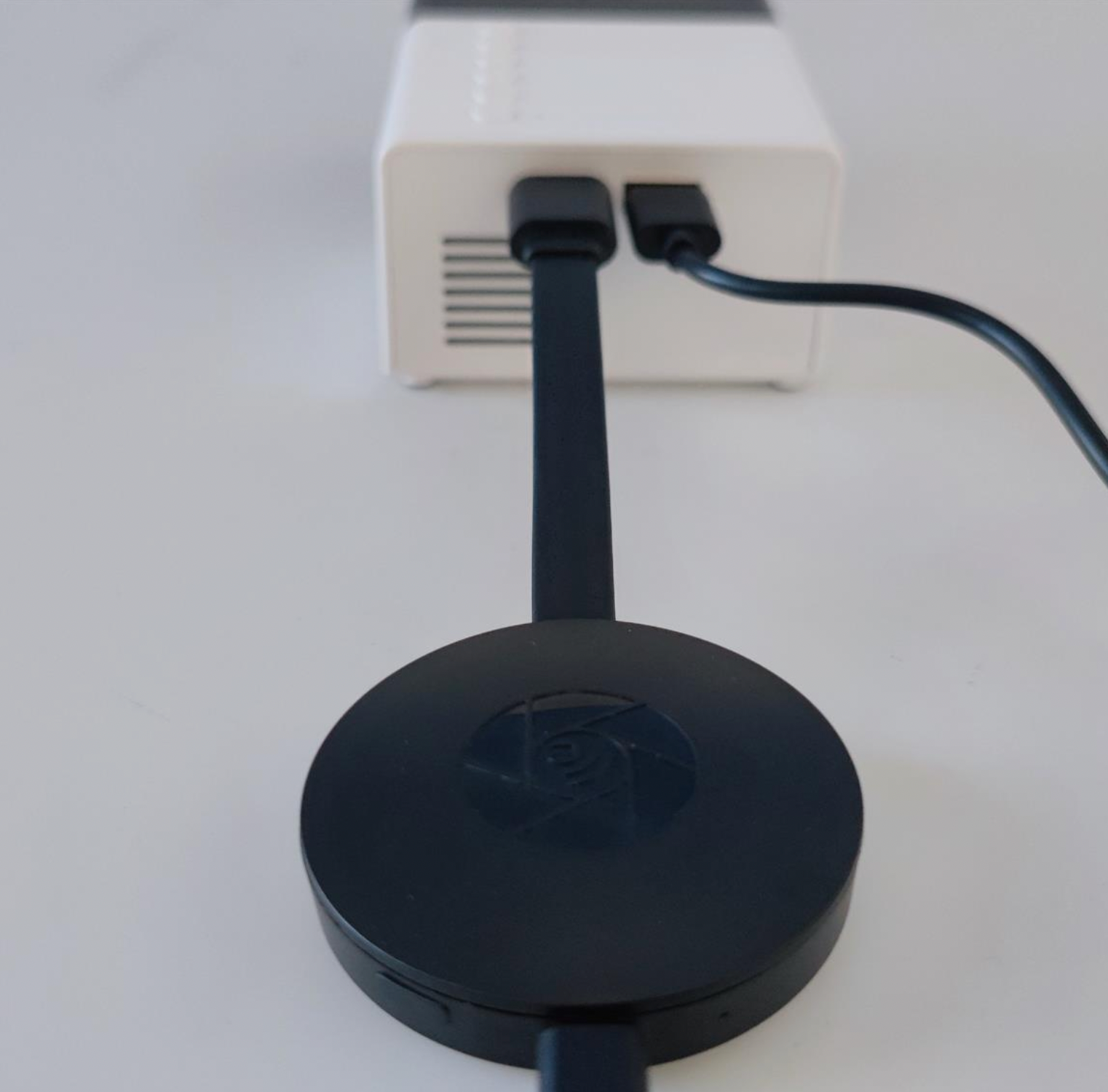 HighPeak Wireless iPhone/Android Dongle connected to MiniProjector