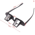HighPeak Lazy Glasses in black with prism lenses and measurements, designed for comfortable screen viewing while lying flat