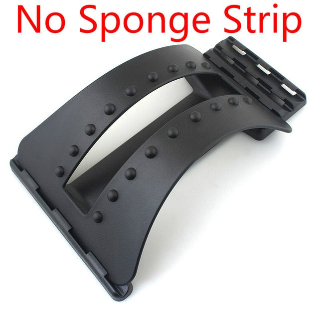 SpineCracker back stretcher in black with multi-level adjustment design for lumbar support and posture correction